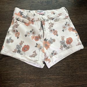 Abercrombie kids, high rise mini mom short, floral print size: 13/14